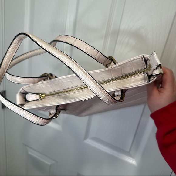 Anne Klein Crocodile-Embossed Tote Bag Light Pink - Picture 5 of 9